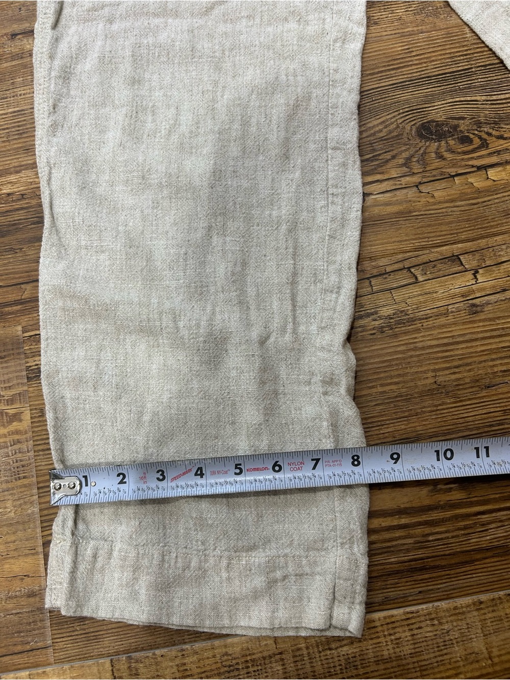 Briggs New York Beige Straight-Leg Linen-Blend Pants - Picture 9 of 9